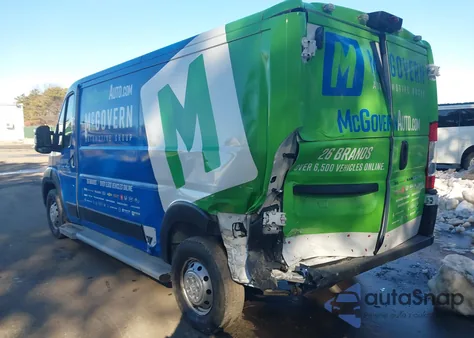 2023 Ram Promaster 2500 Low Roof 136 Wb z USA, uszkodzony, nr VIN 3C6LRVVG6PE551354